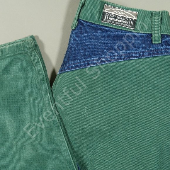Rockies Denim - Vintage 1990s Rocky Mountain High Waist Rockies Jeans in Two Tone Size 29 / 9